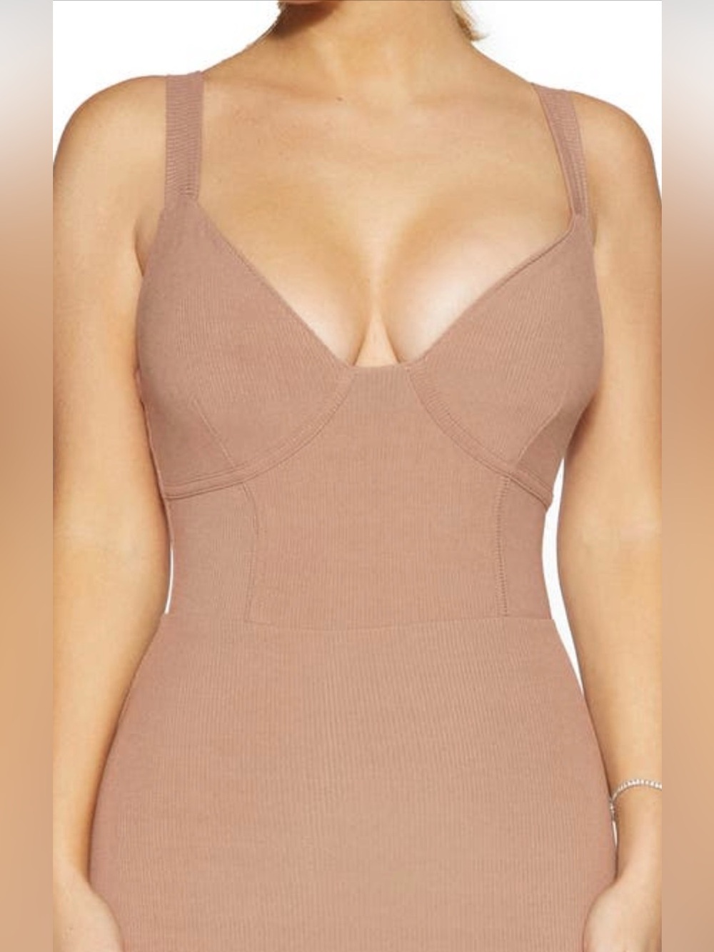 NAKED WARDROBE Faux Bustier Midi Dress - Picture 4 of 4